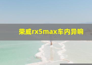 荣威rx5max车内异响