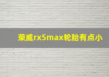 荣威rx5max轮胎有点小