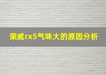 荣威rx5气味大的原因分析