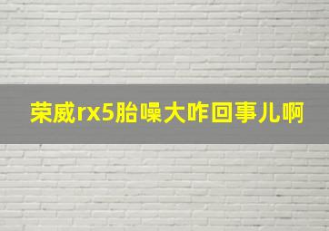 荣威rx5胎噪大咋回事儿啊