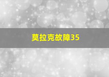 莫拉克故障35