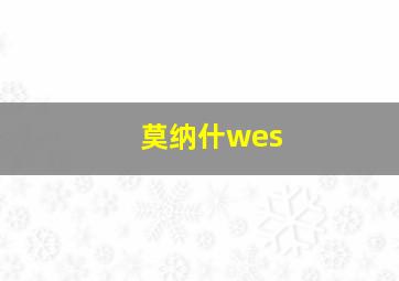 莫纳什wes