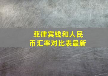 菲律宾钱和人民币汇率对比表最新