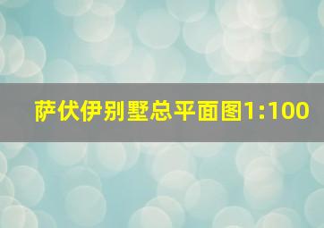 萨伏伊别墅总平面图1:100