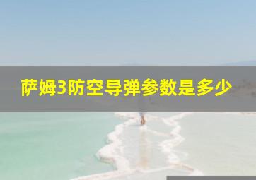 萨姆3防空导弹参数是多少