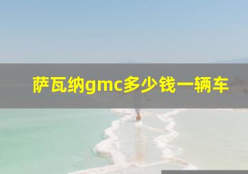 萨瓦纳gmc多少钱一辆车