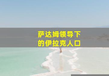 萨达姆领导下的伊拉克人口