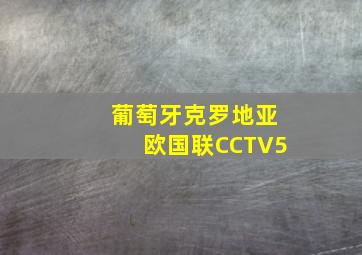 葡萄牙克罗地亚欧国联CCTV5