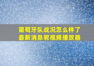 葡萄牙队战况怎么样了最新消息呢视频播放器