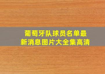 葡萄牙队球员名单最新消息图片大全集高清