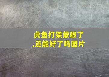 虎鱼打架蒙眼了,还能好了吗图片