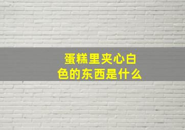 蛋糕里夹心白色的东西是什么