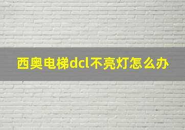 西奥电梯dcl不亮灯怎么办