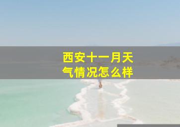 西安十一月天气情况怎么样