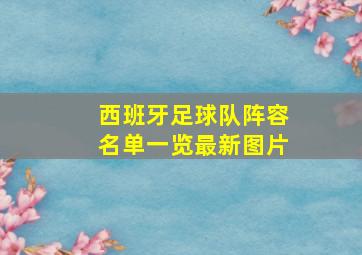 西班牙足球队阵容名单一览最新图片