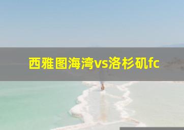 西雅图海湾vs洛杉矶fc