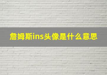 詹姆斯ins头像是什么意思