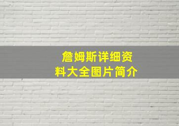 詹姆斯详细资料大全图片简介