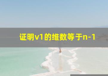 证明v1的维数等于n-1