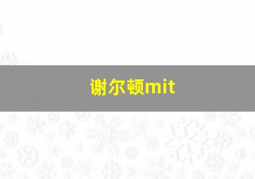 谢尔顿mit