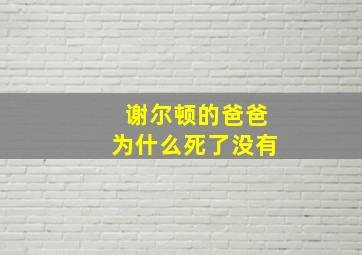 谢尔顿的爸爸为什么死了没有