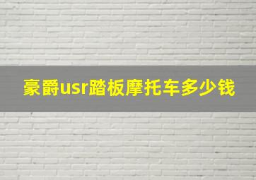 豪爵usr踏板摩托车多少钱