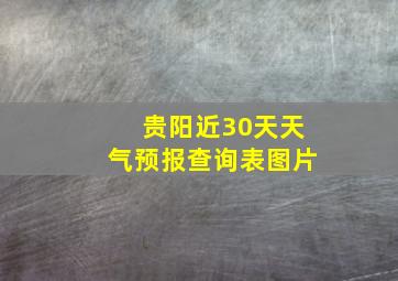 贵阳近30天天气预报查询表图片