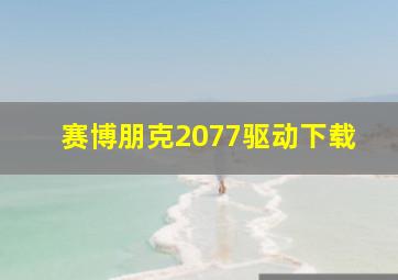 赛博朋克2077驱动下载