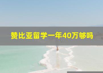 赞比亚留学一年40万够吗