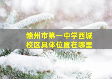 赣州市第一中学西城校区具体位置在哪里