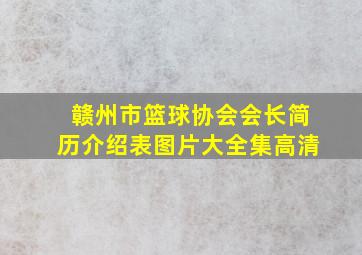 赣州市篮球协会会长简历介绍表图片大全集高清