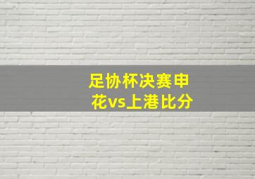 足协杯决赛申花vs上港比分