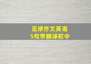 足球作文英语5句带翻译初中