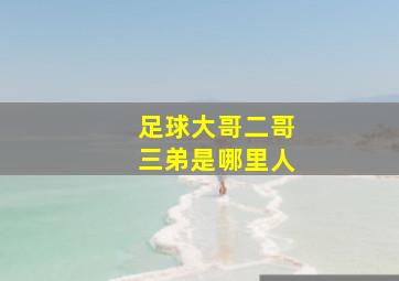 足球大哥二哥三弟是哪里人