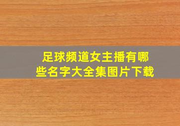 足球频道女主播有哪些名字大全集图片下载