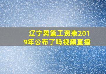 辽宁男篮工资表2019年公布了吗视频直播