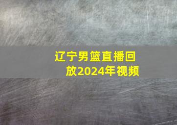 辽宁男篮直播回放2024年视频