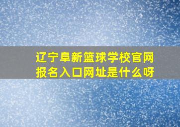 辽宁阜新篮球学校官网报名入口网址是什么呀