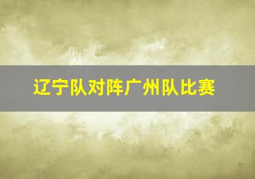 辽宁队对阵广州队比赛