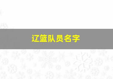 辽篮队员名字