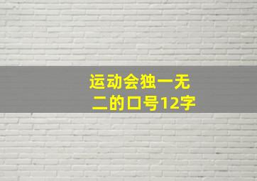 运动会独一无二的口号12字