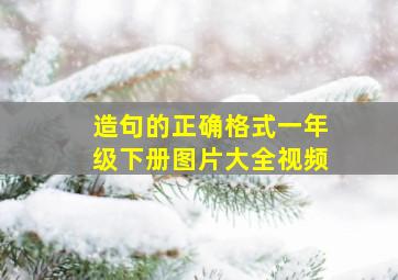 造句的正确格式一年级下册图片大全视频