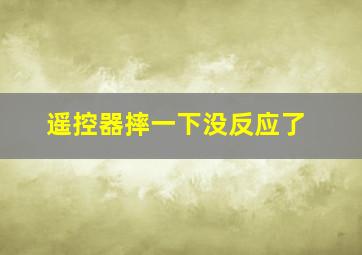 遥控器摔一下没反应了