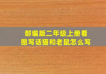 部编版二年级上册看图写话猫和老鼠怎么写