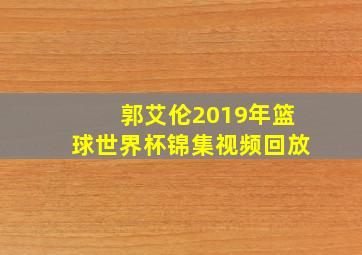 郭艾伦2019年篮球世界杯锦集视频回放