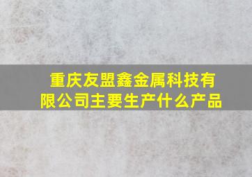 重庆友盟鑫金属科技有限公司主要生产什么产品