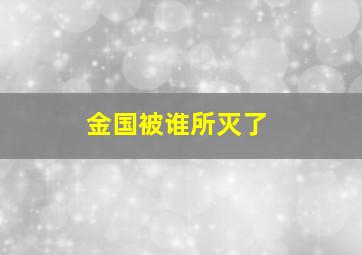 金国被谁所灭了