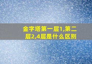 金字塔第一层1,第二层2,4层是什么区别