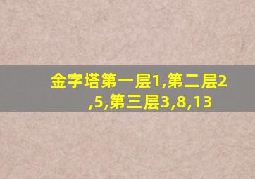 金字塔第一层1,第二层2,5,第三层3,8,13