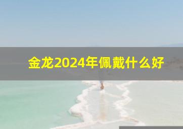 金龙2024年佩戴什么好